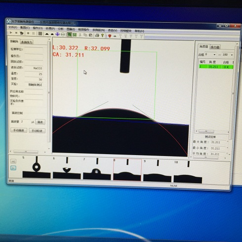 接触角测量仪测粉末接触角